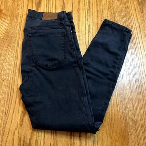 Madewell Women's 9" High-Rise Skinny Jean - Black Size‎ 29 Inseam 28 Modal